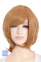 ショートボブ 【ピーチキャラメル】【ウィッグネット付】コスプレウィッグ ボブ ショートウィッグ 耐熱(bo-bbw0029)