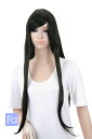 ロング ストレート 77cm【フォレストブラック】【ウィッグネット付】コスプレ ウィッグ ロングウィッグ 耐熱(lo-bg0019)