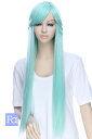 ロング ストレート 77cm【パステルグリーン】【ウィッグネット付】コスプレウィッグ ロングウィッグ 安い 耐熱(073 lo-t5412)