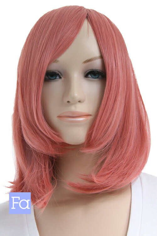 ミディアム 【コパーローズ】【ウィッグネット付】 ミディアムウィッグ 格安 コスプレウィッグ 耐熱(042 mi-t1630)