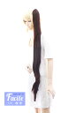 バンス 105cm【ブラックブラウン】耐熱 エクステ コスプレ ウィッグ つけ毛 ポニテ ツインテール ポイントウィッグ(ba-m33x)