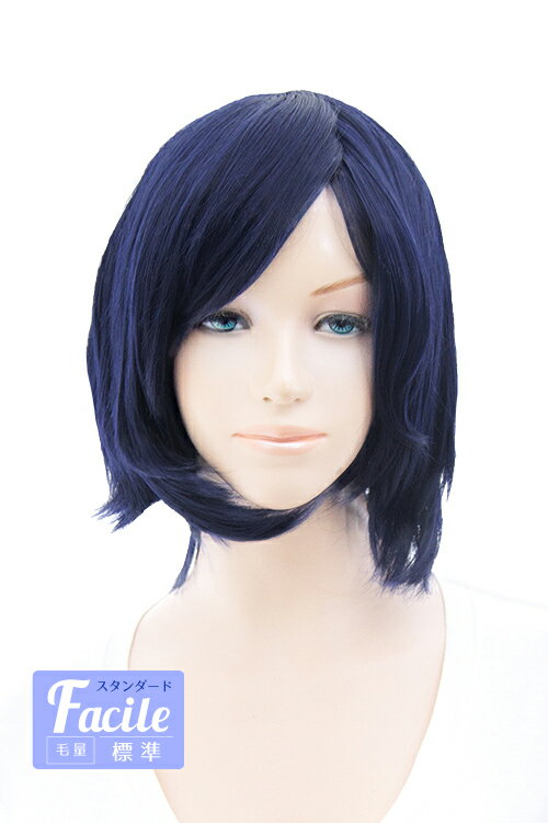 ウィッグ ブルー ショートボブ 【プリンスブルー】【ウィッグネット付】コスプレウィッグ 耐熱 コス パ..