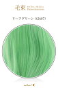 毛束 70x100cm【リーフグリーン】耐熱 毛束 ウィッグ エクステ 付毛用毛束 アレンジ用 加工用ウィッグ(ex-t2607)