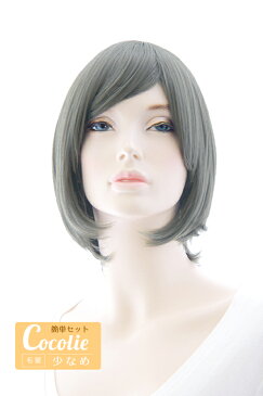 ライトショート 【オックスブラック】【ウィッグネット付】コスプレウィッグ ボブウィッグ ショートウィッグ 楽 軽い 安い 耐熱 (ls-t0403)