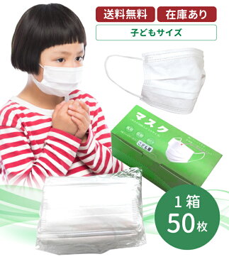 【エントリーP10倍】【在庫あり/発送中】 マスク 小さめ 子供用 女性用 即納 使い捨て 50枚 白 3層 不織布 レディース 原価 ますく ウィルス インフルエンザ 花粉症 花粉対策 フィルター 箱 ノーズワイヤー 送料無料 (子供・女性サイズ)