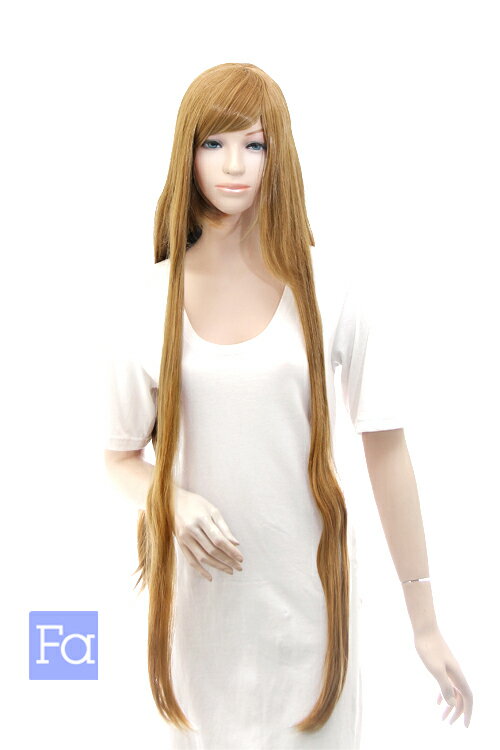 ウィッグ コスプレ スーパーロング110cm【シナモンシュガー】【ウィッグネット付】 コスプレウィッグ 耐熱 ハロウィン 夏コミ 文化祭 宴会 忘年会 激安 格安 イベント パーティーグッズ (slo-26)