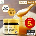 【5と0のつく日限定40%OFFクーポン&P5倍】【2個セットで1000円OFF】マヌカハニー MGO450+ 250g 2個セット 正規品 ニュージーランド産...
