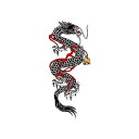 タトゥーシール タトゥーシール 黒龍 文字 トライバル 蝶 龍 ハート 薔薇 月 大 タトゥーシール ハロウィン フェイクタトゥー 刺青 入れ墨 ハロウィン タトゥー