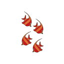 タトゥーシール タトゥーシール 熱帯魚3・赤 文字 トライバル 蝶 龍 ハート 薔薇 月 小 タトゥーシール ハロウィン フェイクタトゥー 刺青 入れ墨 ハロウィン タトゥー