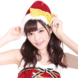 ゴージャスリボンサンタ帽 コスプレ小物 可愛い クリスマス サンタ アクセサリー パーティー イベント アニメ アイドル 余興 宴会 仮装 大人 コスチューム セクシー 衣装