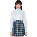 お買い物マラソン 本気で盛れる長袖シャツ ブルー コスプレ 可愛い スクール 制服 アクセサリー アニメ アイドル ハロウィン イベント 余興 仮装 大人 コスチューム 衣装