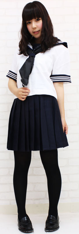 清楚な高等学校セーラー服（夏服） M コスプレ 可愛い 制服 スクール セーラー ブレザー ジャンパースカート 学生服 女子高生 アニメ アイドル ハロウィン イベント 余興 仮装 大人 コスチューム セクシー 衣装