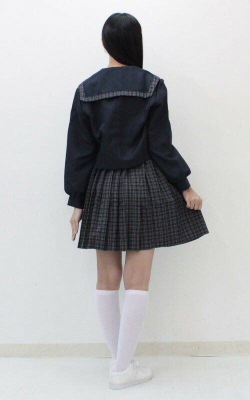 セーラー襟の学生服（冬制服） M コスプレ 可愛い 制服 スクール セーラー ブレザー ジャンパースカート 学生服 女子高生 アニメ アイドル ハロウィン イベント 余興 仮装 大人 コスチューム セクシー 衣装 3