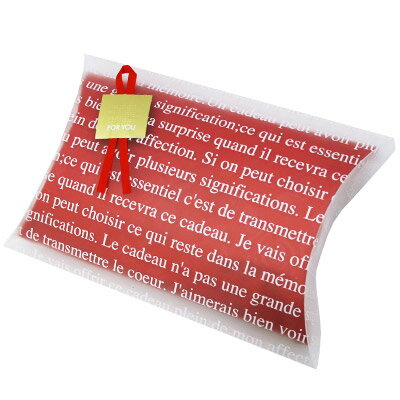 ピローボックス レッド プレゼント包装 ラッピングサービス プレゼント ギフト 記念日 お祝い