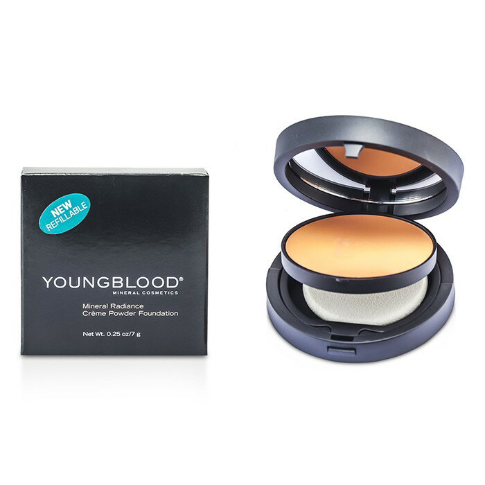 Oubh ~lN[t@f[V - No. [Yx[W 0.25oz YoungB Mineral Radiance Creme Powder Foundation - No. Rose Beige 7g  yyVCOʔ́z