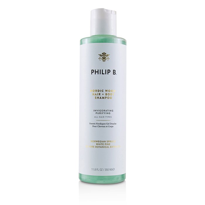 フィリップ B ノルディック ウッド ヘア + ボディ シャンプー ((Invigorating Purifying - All Hair Types 11.8oz Philip B Nordic Wood Hair + Body Shampoo (Invigorating Purifying - All Hair Types) 350ml 送料無料 【楽天海外通販】