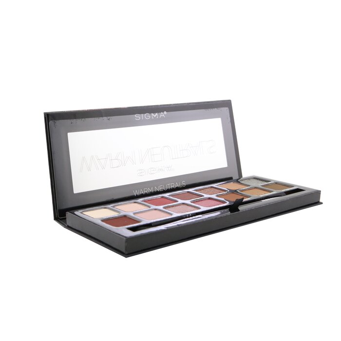 VO} r[eB Warm Neutrals Eyeshadow Palette (14x Eyeshadow + 1x Dual Ended Brush) 0.67oz Sigma Beauty Warm Neutrals Eyeshadow Palette (14x Eyeshadow + 1x Dual Ended Brush) 19.04g  yyVCOʔ́z