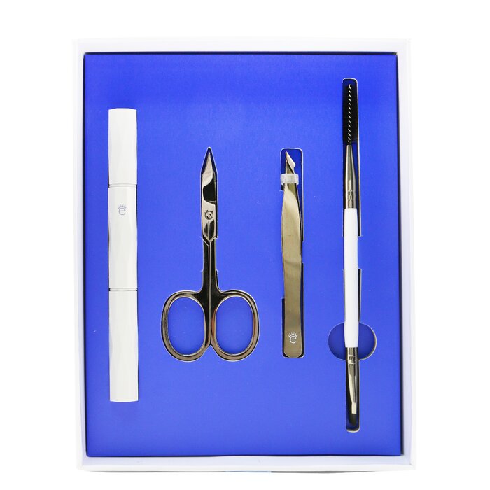 Eyeko Brow Grooming Kit: Brow Brush &amp; Spoolie + Scissors + Tweezers + Brow Razor + Pouch 4pcs+1bag Eyeko Brow Grooming Kit: Brow Brush &amp; Spoolie + Scissors + Tweezers + Brow Razor + Pouch 4pcs+1bag  yyVCOʔ́z