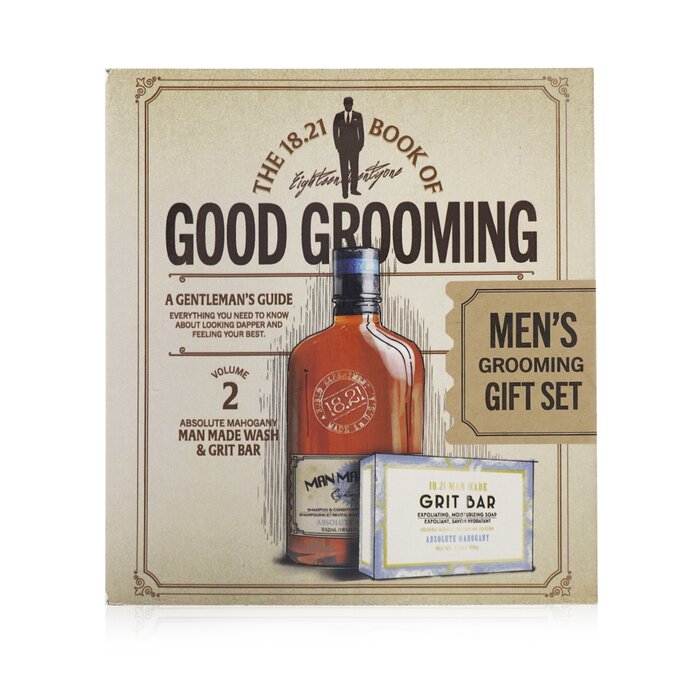 18.21 }Ch Book of Good Grooming Gift Set Volume 2: Absolute Mahogany (Wash 532ml + Grit Bar 198g ) 2pcs 18.21 Man Made Book of Good Grooming Gift Set Volume 2: Absolute Mahogany (Wash 532ml + Grit Bar 198g ) 2pcs  yyVCOʔ́z