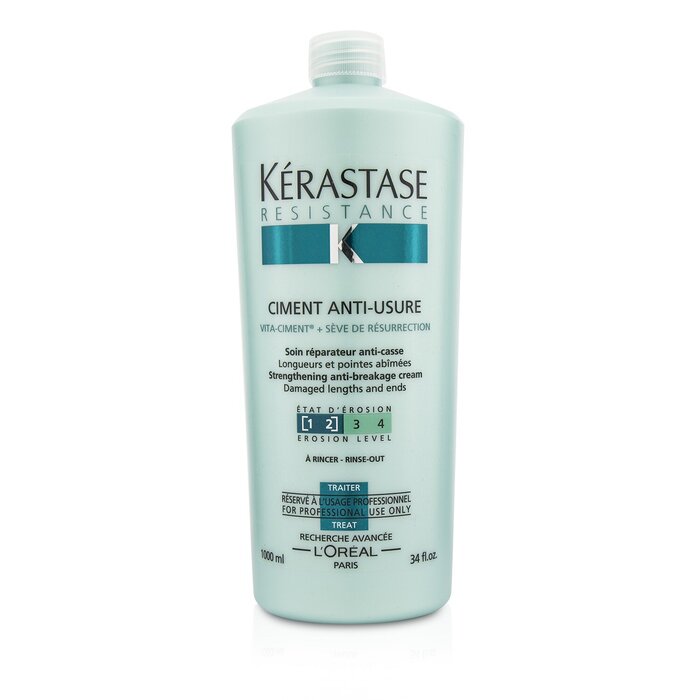 楽天coscoraケラスターゼ レジスタンス ソワン ド フォルス N - 洗い流すタイプ （傷んだ髪&.先用） 1000ml Kerastase Resistance Ciment An.-Usure Strengthening An.-BreakAe Cream - Rinse Out （For DamAed Lengths &Ends） 1000ml 送料無料 【楽天海外通販】