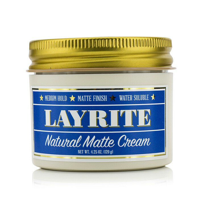 レイライト ナチュラルマットクリーム (ミディアムホールド、マット仕上げ、水で洗い流せます) 120gLayrite Natural Matte Cream (Medium Hold, Matte Finish, Water Soluble) 120g 送料無料 【楽天海外通販】