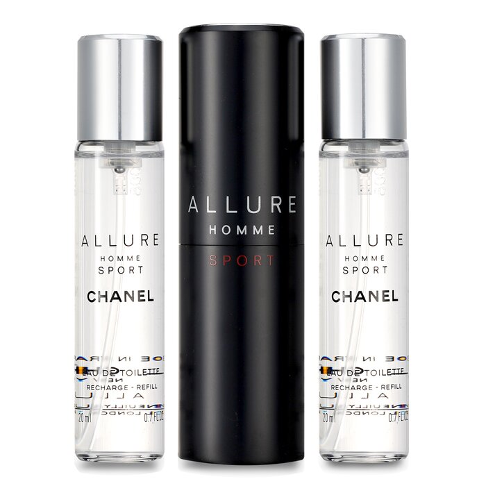 Vl A[I@X|[cI[hggx ( 2xlւ ) 3x20ml Chanel Allure Homme Sport Eau De Toilette Travel (With Two Refills) 3x20ml  yyVCOʔ́z