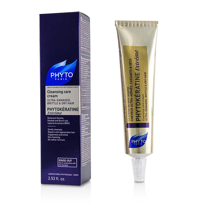 フィト フィトケラチン エクストリーム クレンジング ケア クリーム (ウルトラ-ダメージ, ブリットル &ドライ ヘア) 75ml Phyto PhytoKeratine Extreme Cleansing Care Cream (Ultra-DamAed, Brittle &Dry Hair) 75ml 送料無料 