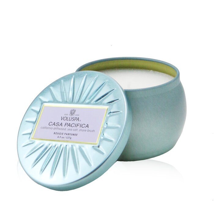 {Xp Mini Tin Candle - Casa Pacifica 127gVoluspa Mini Tin Candle - Casa Pacifica 127g  yyVCOʔ́z