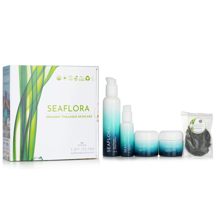 Seaflora Organic Thalasso Skincare Graceful An.-Ag,, Set 5pcsSeaflora Organic Thalasso Skincare Graceful An.-Ag,, Set 5pcs 送料無料 