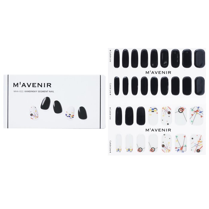 Mavenir Nail Sticker (Black) - No. Kandinsky Segment Nail 32pcsMavenir Nail Sticker (Black) - No. Kandinsky Segment Nail 32pcs 送料無料 