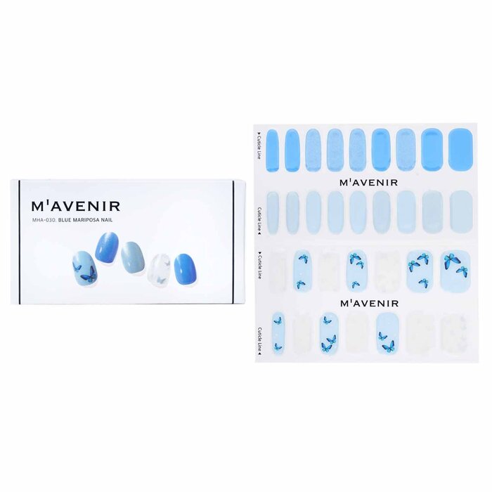 Mavenir Nail Sticker (Blue) - No. Blue Mariposa Nail 32pcsMavenir Nail Sticker (Blue) - No. Blue Mariposa Nail 32pcs  yyVCOʔ́z