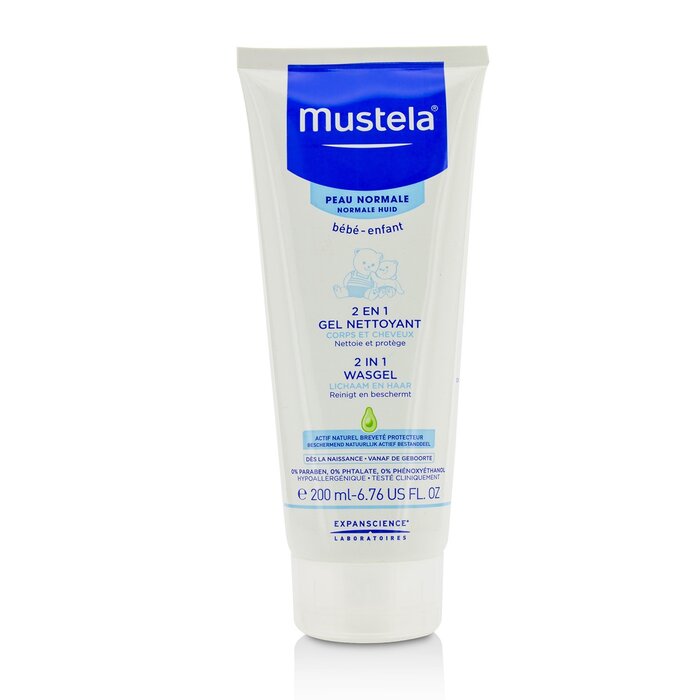 Xe 2 C 1 {fB wA NWO Q - For m[} XL 200ml Mustela 2 In 1 Body Hair Cleansing gel - For Normal Skin 200ml  yyVCOʔ́z