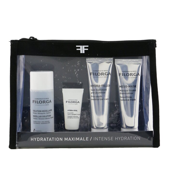フィロルガ インテンス ハイドレーション セット: ミセル ソリューション 50ml+ハイドラ ヒアル 7ml+ヒドラ ,, 30ml+メソ マスク 30ml+バッグ Filorga Intense Hydration Set: Micellar Solution 50ml+HydraHyal 7ml+Hydra