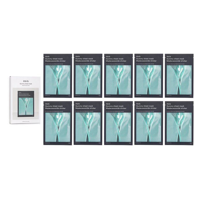 アビブ Gummy Sheet Mask グミ シート マスク マデカッソシド スティッカー Abib Gummy Sheet Mask Madecassoside Sticker 27ml x 10pcs 送料無料 
