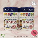 こどもデンタルフロス FLOOSSY! (フロッシー) 60本入×2箱 | デンタルフロス 子供 子ども キシリトール 配合 味付き 歯科専売品