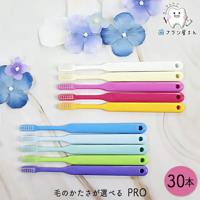Ci PRO 毛のかたさが選べる ふつう/MS やややわらかめ/S やわらかめ 30本 | 歯ブラシ 小学校高学年 成人 一般 プロが勧める 持ちやすい ペングリップ パームグリップ まとめ買い 歯科専売品
