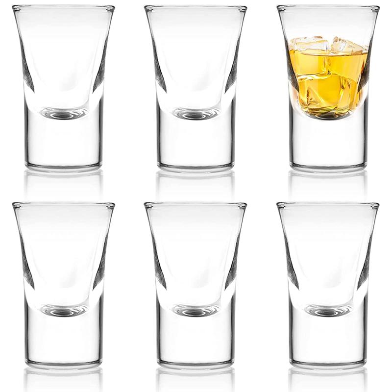 6個セット ショットグラス 30ml 1オンス ショットグラス ウイスキー ショットグラス テキーラ 小さい バー ショットグラス エスプレッソ ショットグラス コンパクト コンパクト ショットグラ
