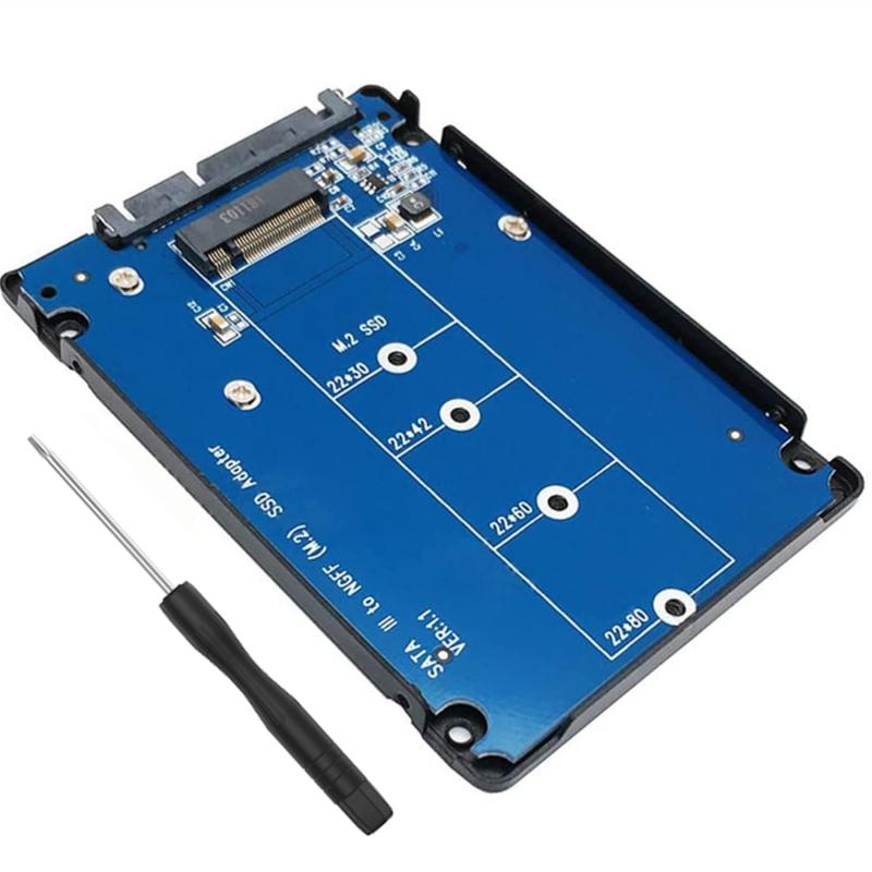 ALIKSO M.2 NGFF SATA SSD → 2.5インチ SATA3.0 変換アダプター コネクタ 7MM厚アルミ 外付けケース 放熱性,M.2 NVMe AHCI 使用不可 (SSDやメモリは付属しません)