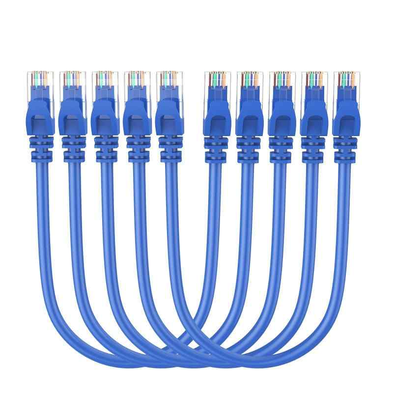 LANケーブル, CableCreation 【5本セット】 CAT 6イーサネットパッチケーブル RJ45コンピュータネットワークコード Cat 6パッチコードCAT 6LANケーブル UTP 23AWG + 100％銅線 モデム、ルーター、コンピューター対応 青色 0.3m【ケーブル構造】ケーブル構造はパッチケーブル(AWG23)+100％純銅線になります。本LANケーブルがやわらかく、耐久性も高いと100％テストされました。家庭用や工学用にも最適です。【対応環境】コンピュータを有線ローカルエリアネットワーク（LAN）内のプリンタ、ルータ、スイッチボックス、他のネットワークコンポーネントに接続します。 サーバーファイルを共有したり、ネットワークプリンタを使用したり、オーディオやビデオをストリーミングしたり、ネットワークスイッチ経由でコンピュータをリンクしたりすることができます。【伝送帯域】アップロード＆ダウンロード速度：伝送帯域250MHzまで、最大1000Mbpsの伝送速度に対応しています。【品質】RJ45コネクタは腐食に耐える金メッキを採用していますので、信号ロスが少なく安定したデータ転送を実現します。爪が折れにくいカバー付きコネクタを採用していますので、安心してコネクタの着脱を行えます。【パッケージ詳細＆長期】CableCreation Cat 6 LANケーブル*5本、24ヶ月間及びフレンドリーなカスタマーサービス。CableCreation製品は北アメリカ/ヨーロッパ/オーストラリア/日本で発売しており、お蔭様で多くのお客様にご愛顧頂いております。万が一故障があった場合、いつでもお気軽にお問い合わせ下さい。