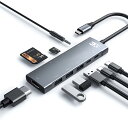 3XI USB C nu 9 in 1 Type c nuA_v^ MacBook Pro/MacBook Air/iPad Pro/iPad Air 4/Huawei Matebook/Surface GoȂǗpA85W USB-C PD [d 4K HDMI o 3X USB3.0 SD/Micro SDJ[h[_[ 3.5mmwbhzWb N ^