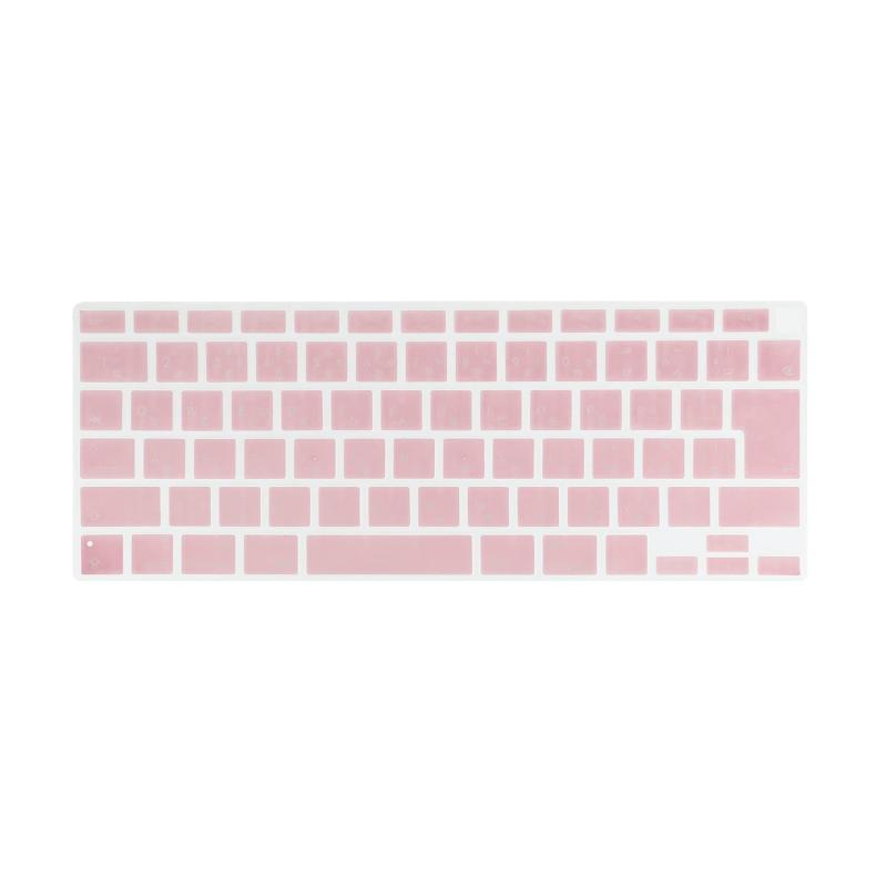 Digi-Tatoo 2021 and 2020 MacBook Air キーボードカバー 13 インチ 柔らかいシリコーン素材日本語JIS配列 防水 防塵カバー 保護 キースキン 清潔易い (ピンク)