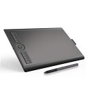 GAOMON ペンタブ M10K PRO タッチホイール付き 板タブ 傾き検知対応 充電不要ペン 10個ショートカットキー付き お絵描き/イラスト/デザイン/オンライン授業 Windows/mac/Android対応 10 x 6インチ ペン