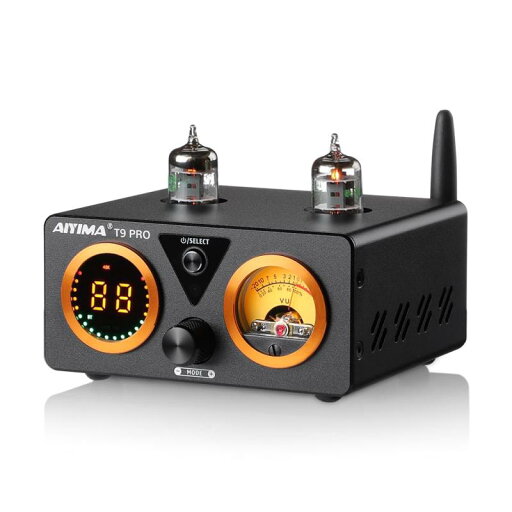 AIYIMA T9 PRO 200W Bluetooth 5.0 真空管アンプ D級HiFiデジタルアンプ 2.0/2.1ch真空管パワーアンプ VUメーター、低音高音コントロール付き AIYIMA T9 PRO 200W Bluetooth 5.0 真空管アンプ D級HiFiデジタルアンプ 2.0/2.1ch真空管パワーアンプ VUメーター、低音高音コントロール付き