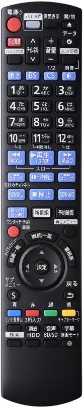 ブルーレイ ディスク DVD レコーダー リモコン N2QAYB001086 適用 パナソニック Panasonic ブルーレイ DVD プレーヤー レコーダー リモコン 対応 Panasonic BD IR6 代表適用機種 DMR-BRW1020 DMR-BRW520