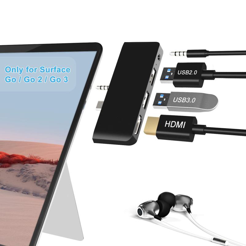 Surface Go 3 USB 3.0 nuT[tFX S[ nu A_v^[4K@30Hz HDMI|[g+USB 3.0|[g+3.5mmwbhtHWbN+USB2.0|[gT[tFX Go 3/Go2/GoΉnuANZT