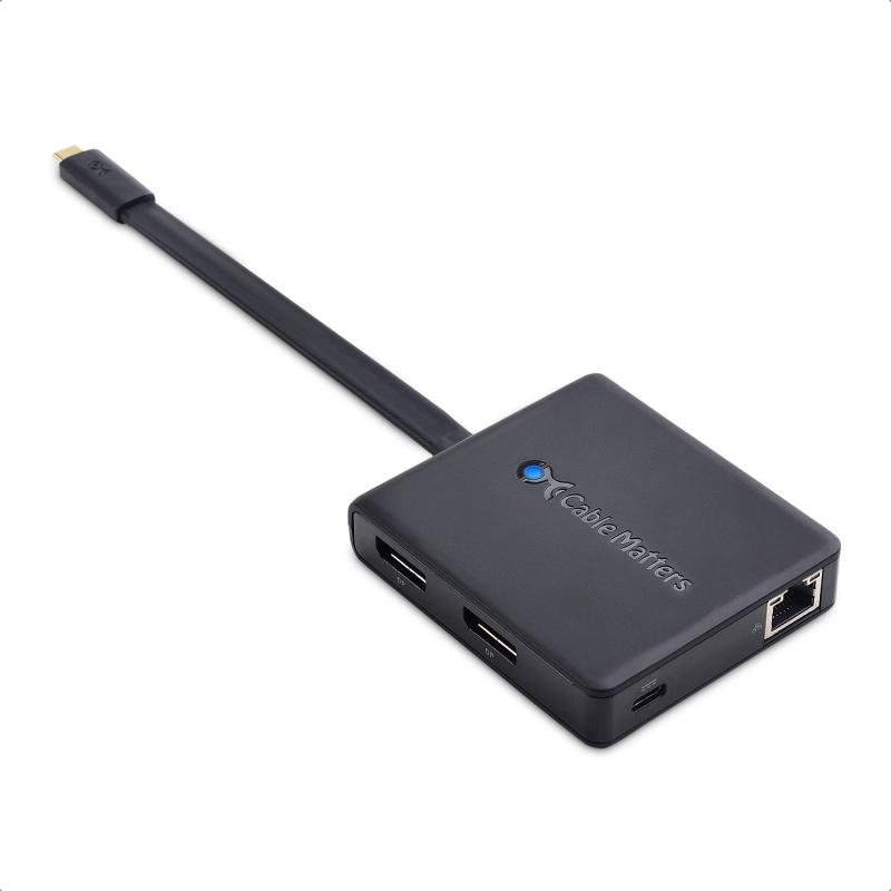 Cable Matters USB C nu USB Type C nu USB C hbLOXe[V USB C DisplayPort 4KfADisplayPort USB 2.0 Ethernet 100W PD[d Thunderbolt 4/USB4/Thunderbolt 3 PortΉ Windows &amp; Linuxp ubN