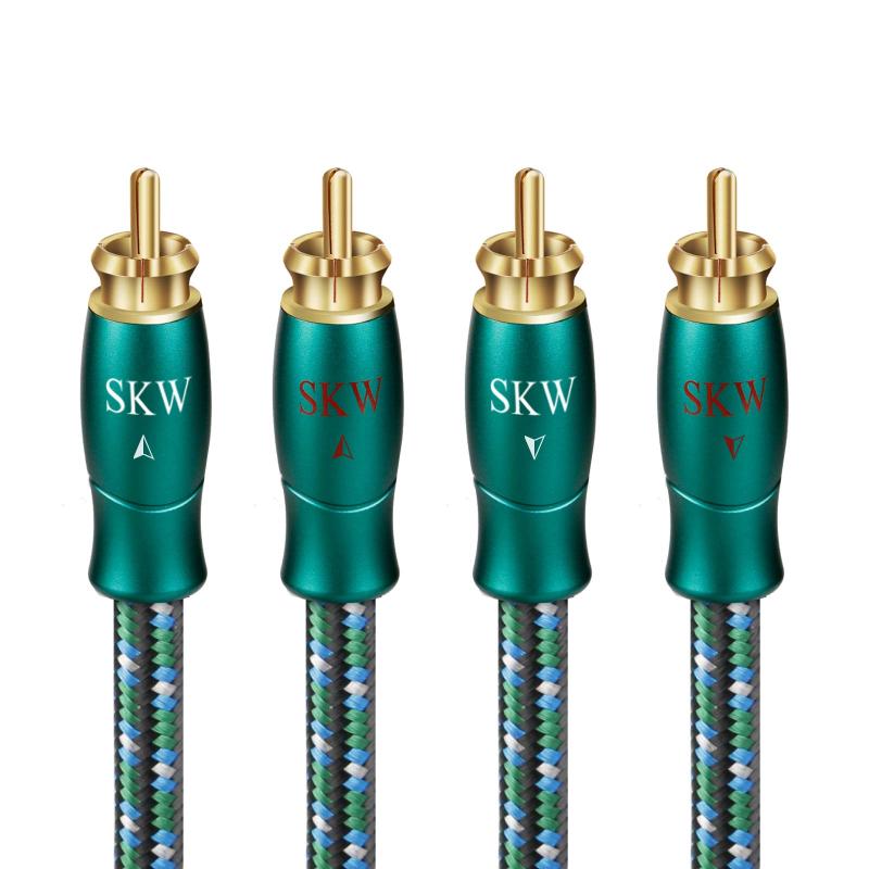 SKW 2RCA ケーブル，2RCAオス to 2RCAオス