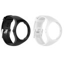 RuenTech Replacement Compatible with Polar M200 Bands Integrated Style Silicone Strap Sport Wristband Compatible with Polar M200 GPS Running/Sports Watch-Black White