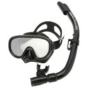 リーフツアラー(REEF TOURER) シュノーケリング セット 大人用 シュノーケル マスク スノーケル 2点セット シリコーン製 ブラック RC0112 BKBK