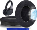 冷却ジェル パッド イヤーパッド for Sony WH-1000XM3 (WH1000XM3) 用 オーバーイヤーヘッドフォン 交換パッド 高密度フォーム 互換性 ヘッドパッド 冷感 厚手パッド (ブラック)